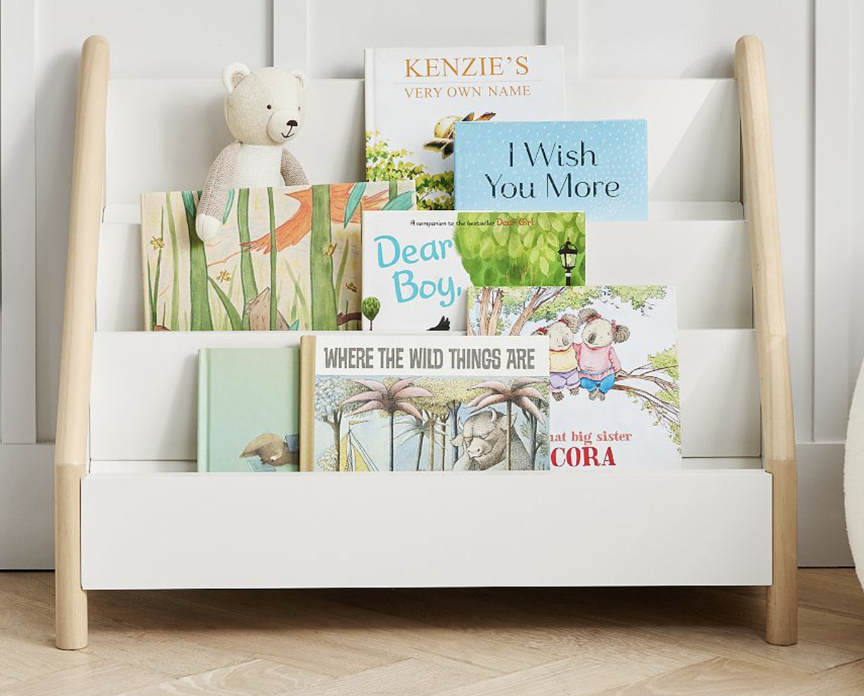 Pottery Barn Kids book storage